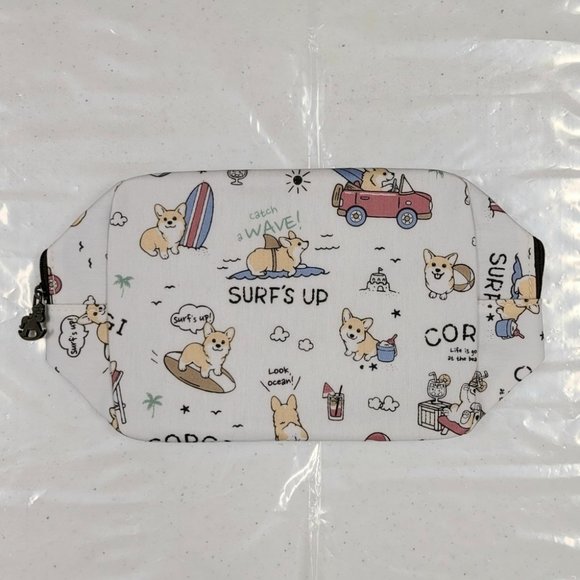 Waterproof Beach Corgi Cube Makeup Cosmetic Bag - Picture 9 of 13